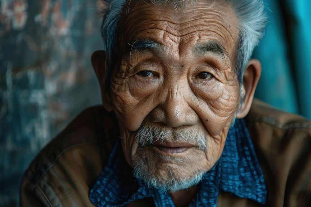 Portait asian senior man photo photography portrait.