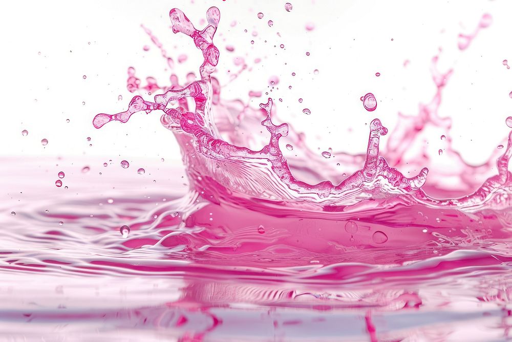 Pink water splash outdoors droplet dessert.
