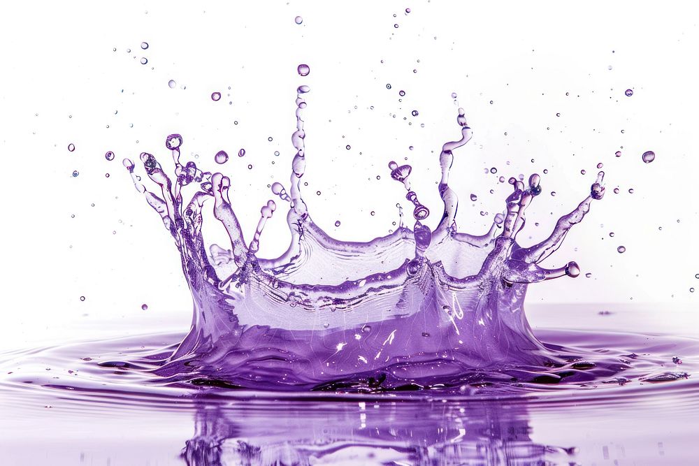 Purple water splash outdoors droplet nature.