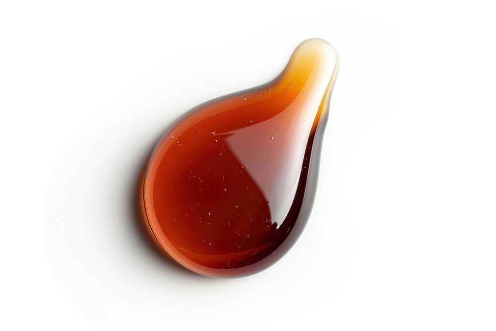 Drop shaped boder Maple syrup isolate ketchup food.