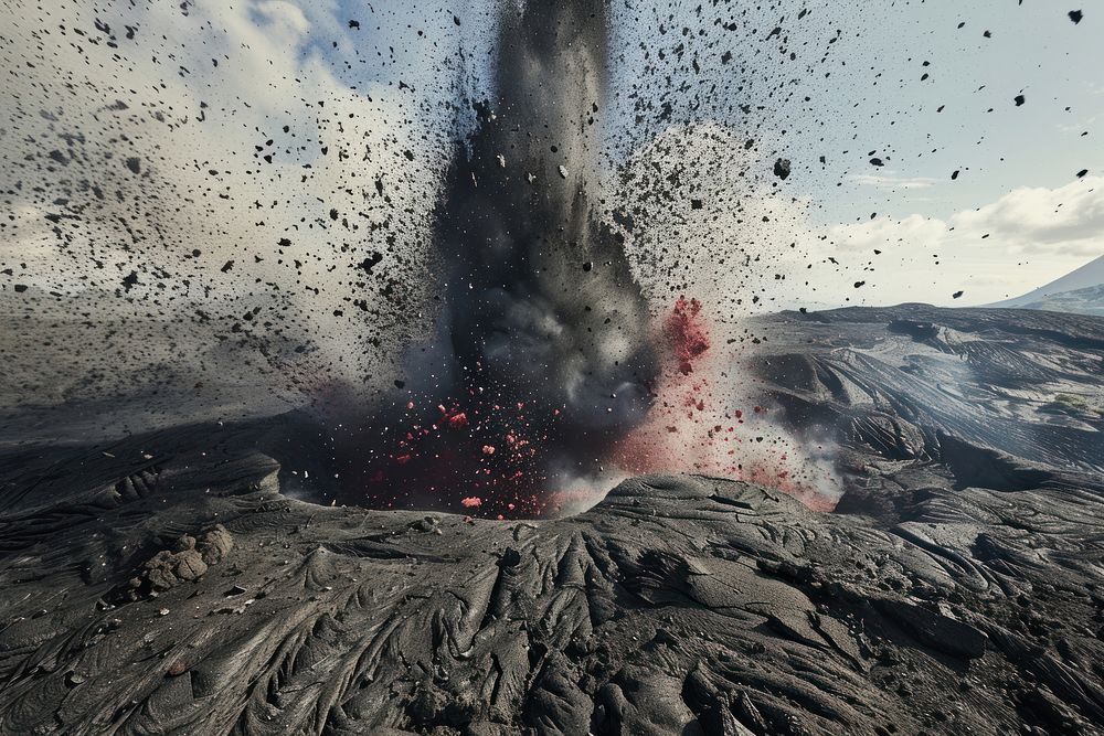 Eruption volcano mountain outdoors.