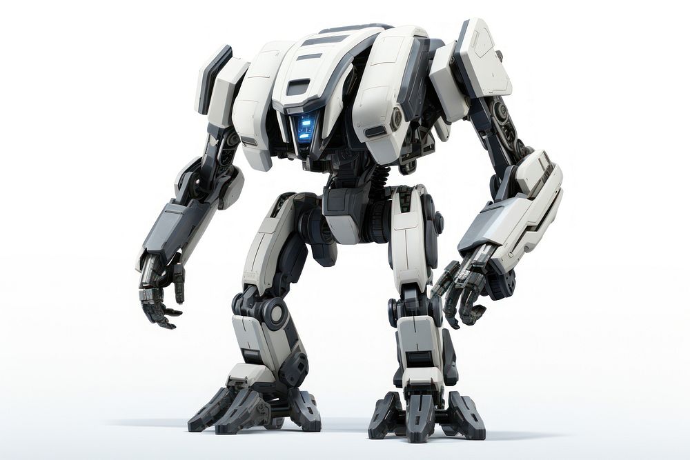 Robot robot toy white background.