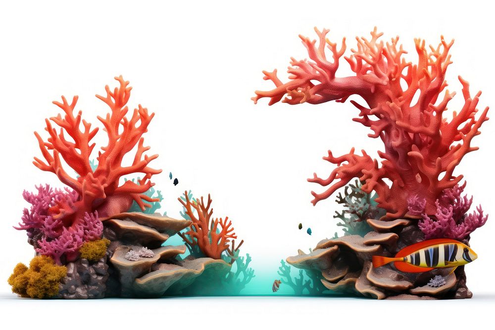 Coral reef and seaweed aquarium outdoors nature.