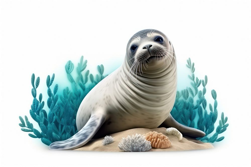 A sea life seal wildlife animal.