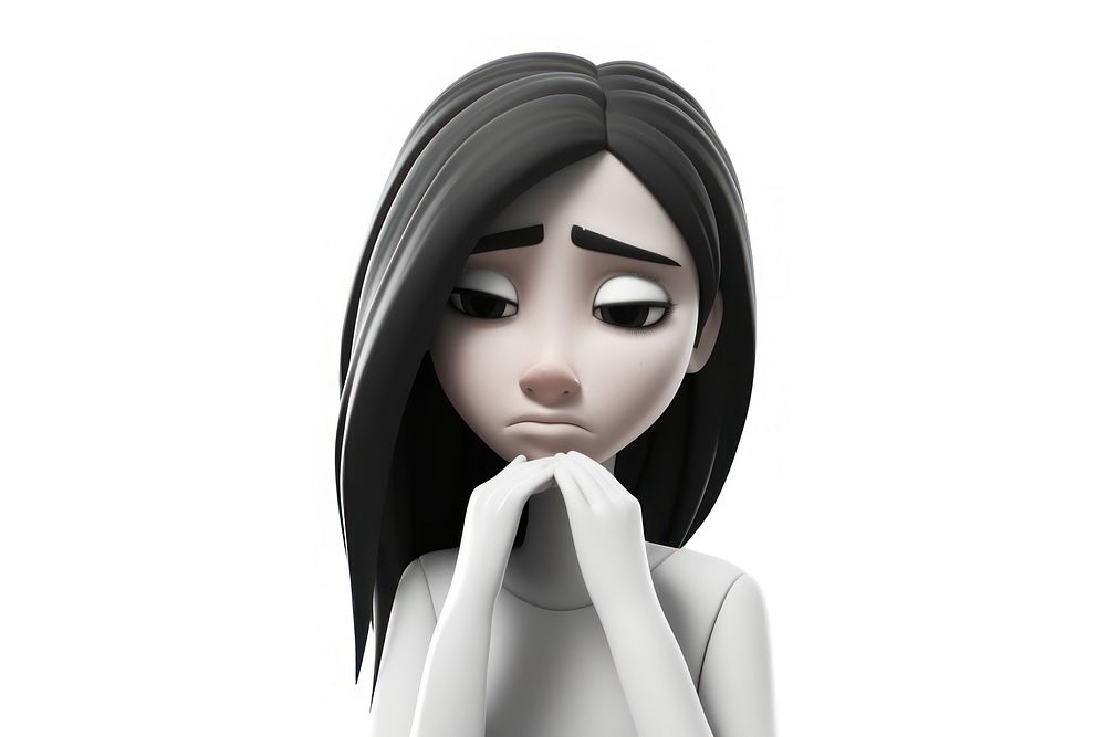 Woman crying cartoon adult white.
