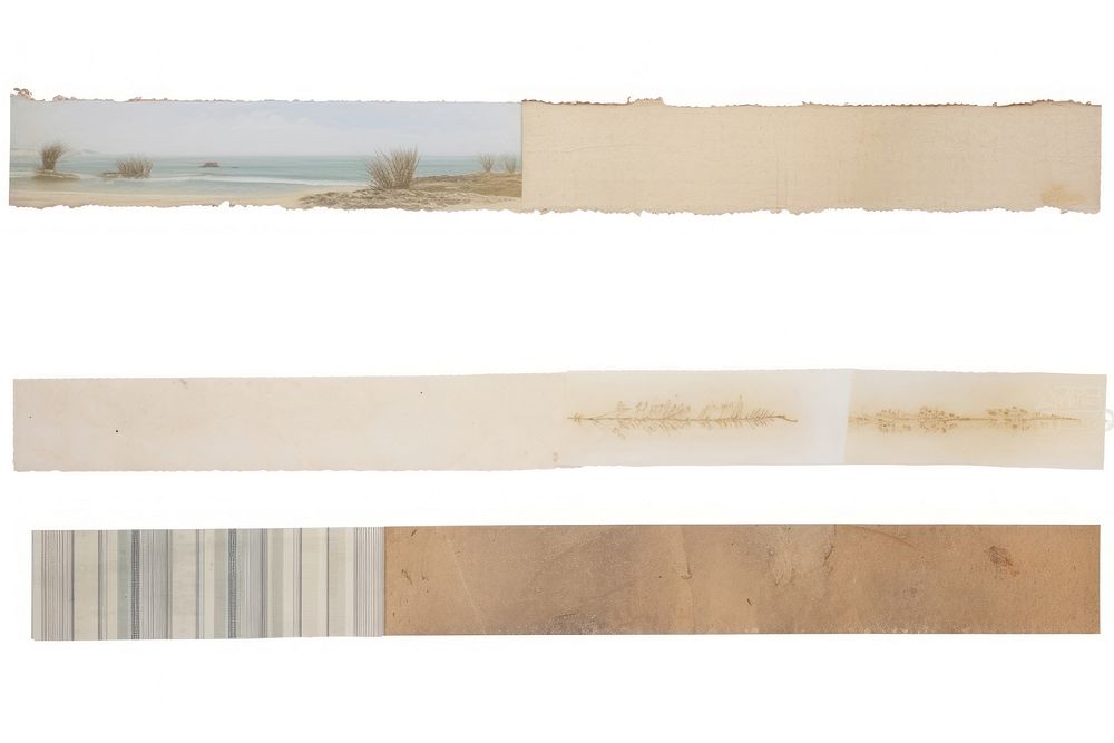 Adhesive tape is stuck on a ocean ephemera collage paper art old.