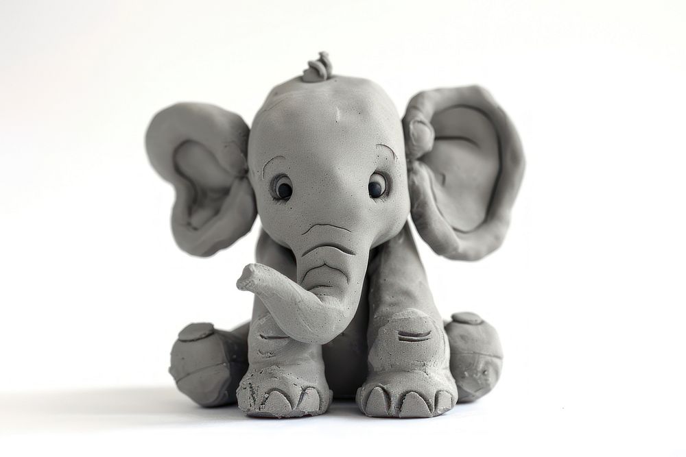 Cute Plasticine clay 3d of baby elephant plush cute toy.