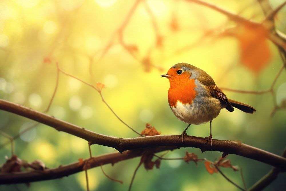 Cute robin animal bird wildlife.