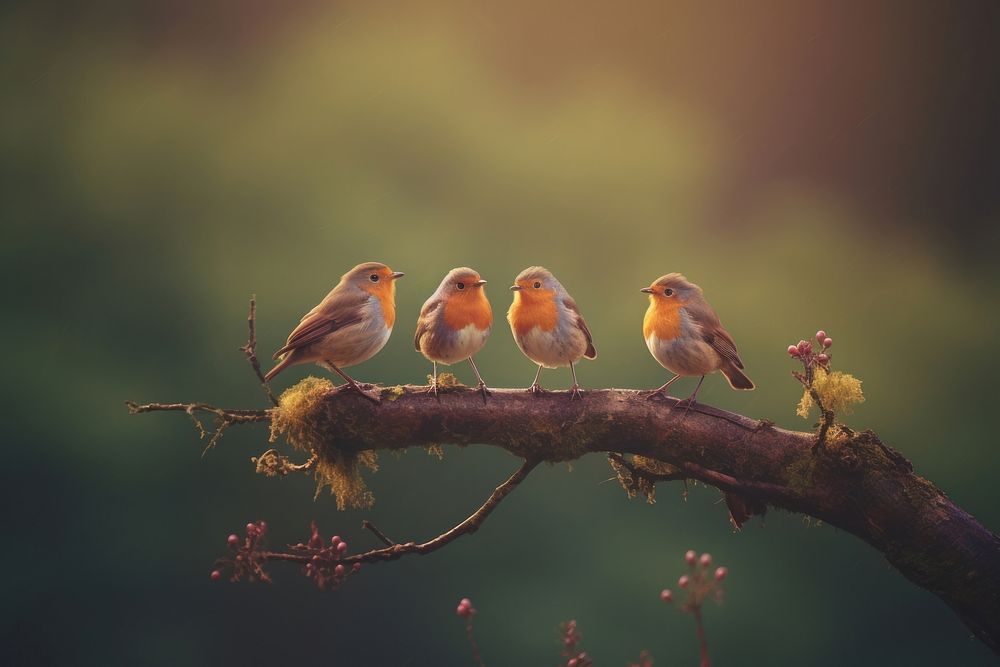 Cute robins animal bird beak.