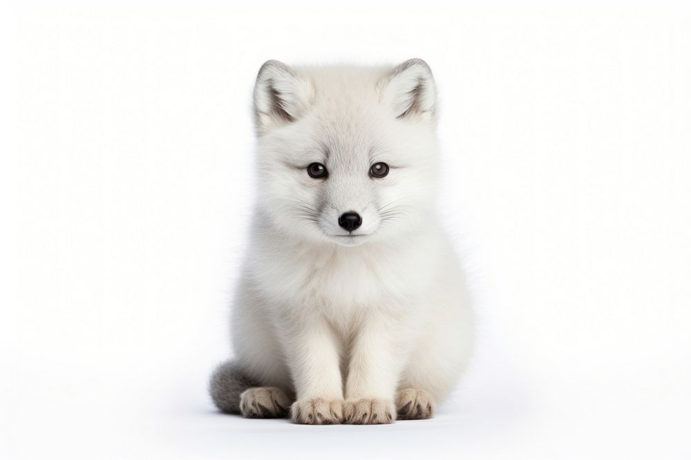 Artic fox looking confused wildlife animal mammal.