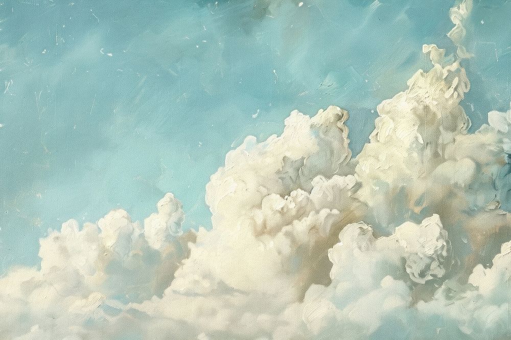 Close up on pale cloud backgrounds outdoors painting.