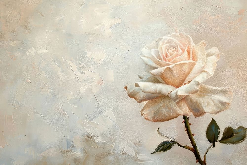 Close up on pale rose painting backgrounds flower.