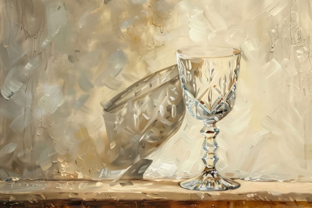Painting glass drink art.