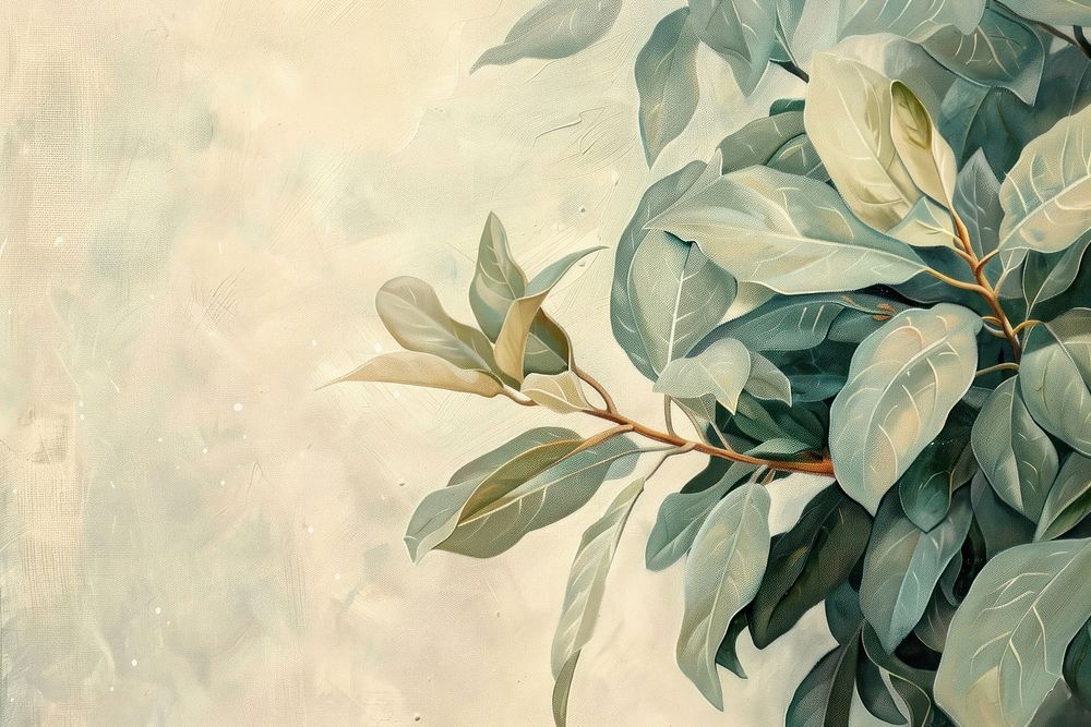 Close up on pale foliage painting backgrounds plant.