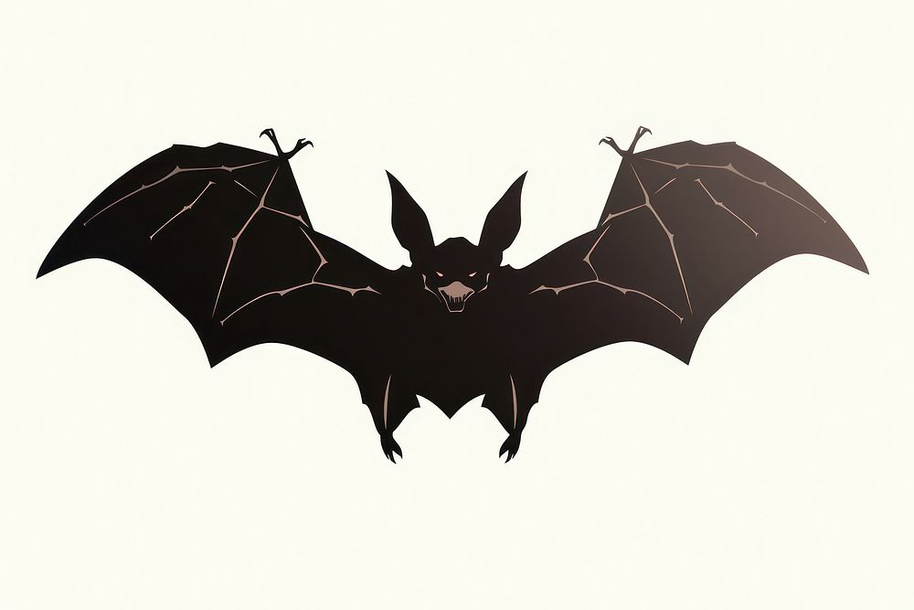 Vector vampire bat silhouette animal creativity.