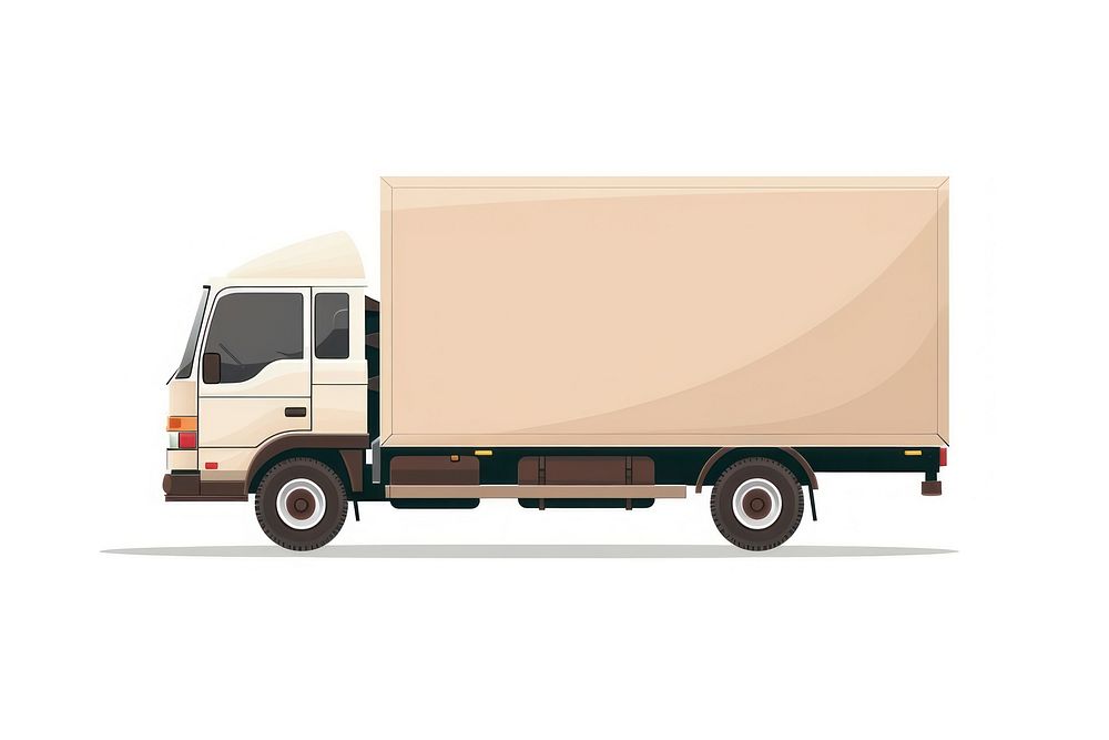 Fast shipping delivery truck icon vehicle van white background.