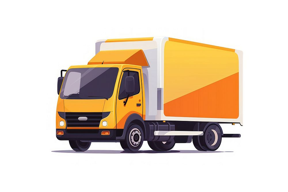 Fast shipping delivery truck icon vehicle van white background.