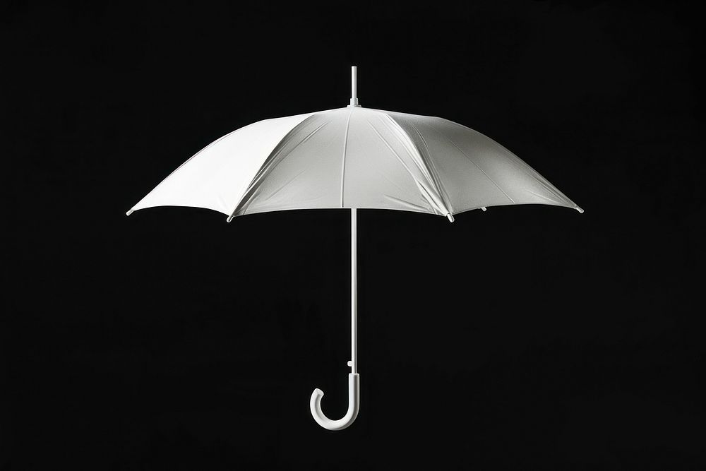 White umbrella mockup black black background protection.