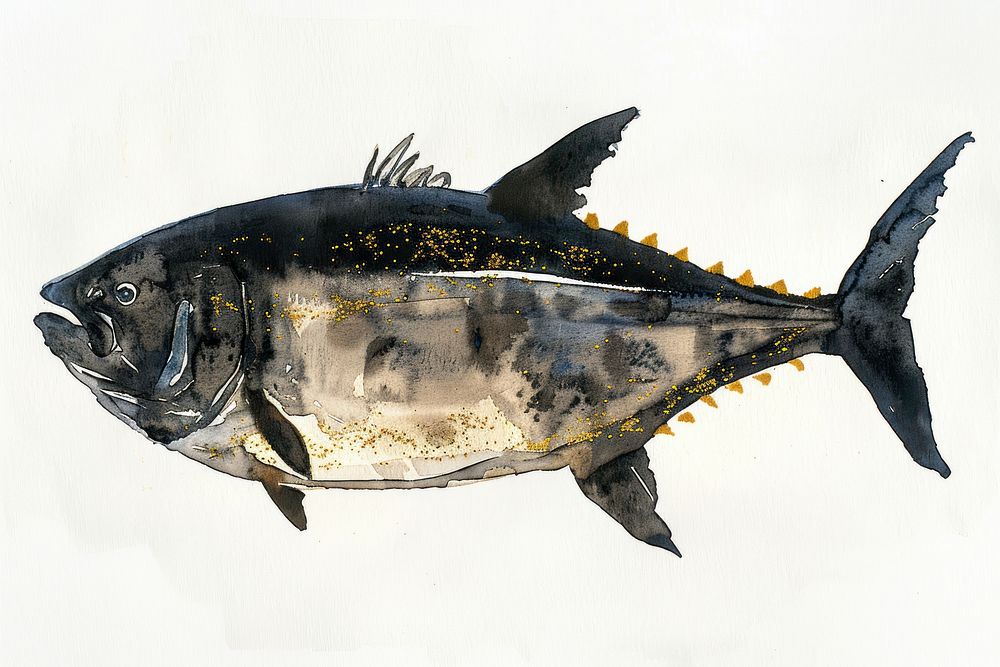 Black color Mackerel animal fish Premium Photo Illustration rawpixel