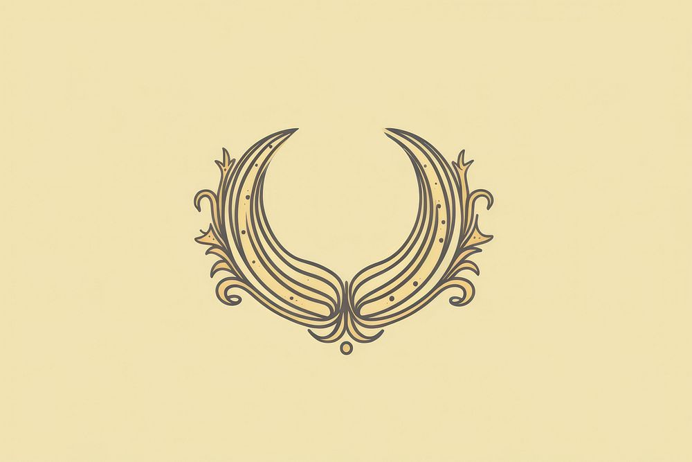 Ornament divider crescent moon calligraphy chandelier horseshoe.