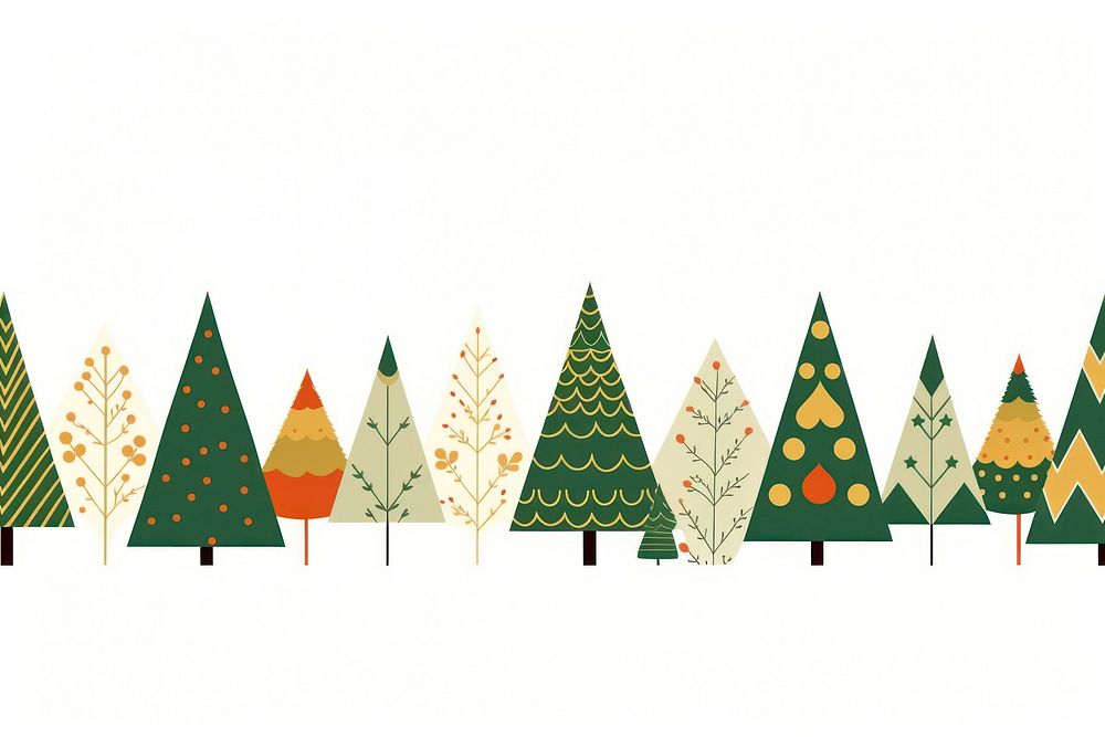 Border christmas trees backgrounds celebration creativity.