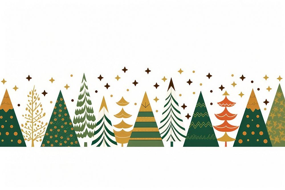 Border christmas trees backgrounds pattern plant.