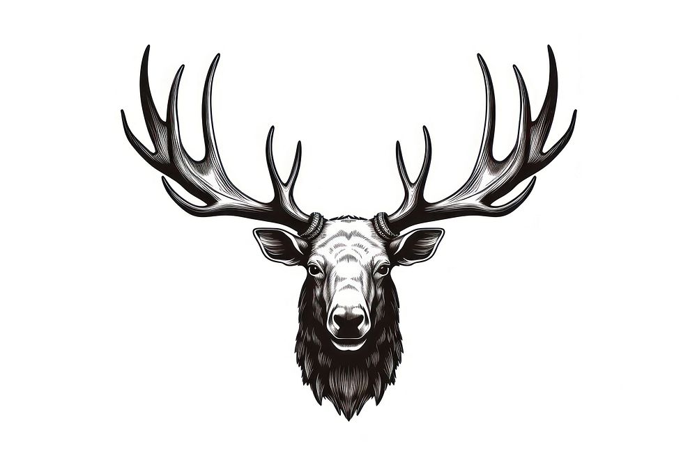 Moose antlers wildlife animal mammal.