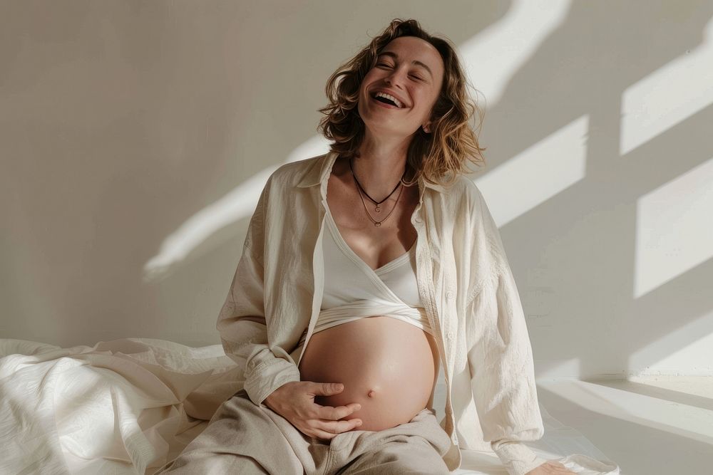 Pregnant woman pregnant adult happy.