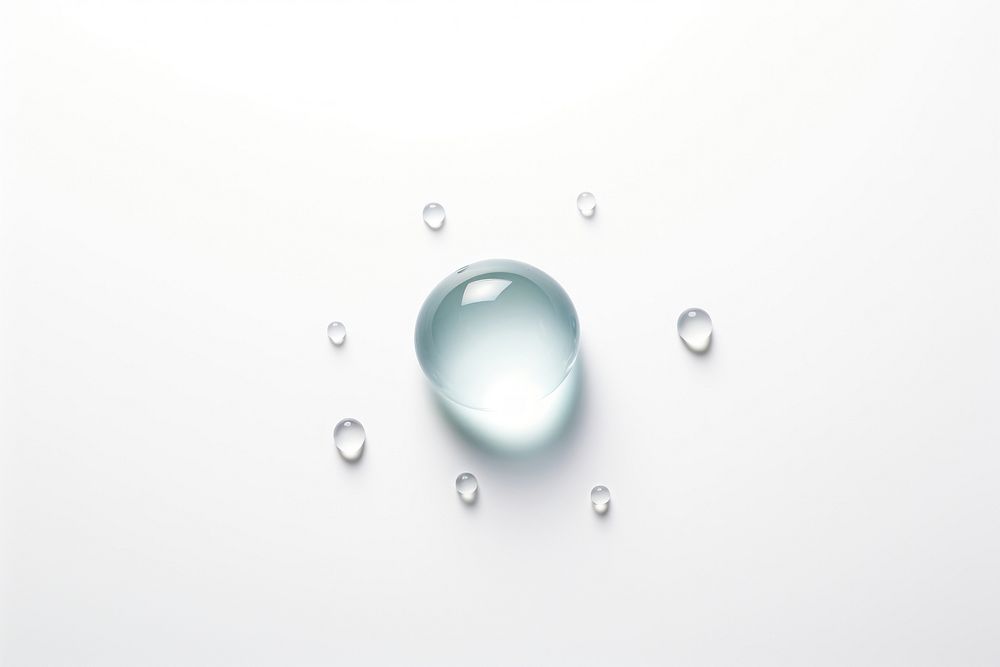 Water drops sphere transparent simplicity.