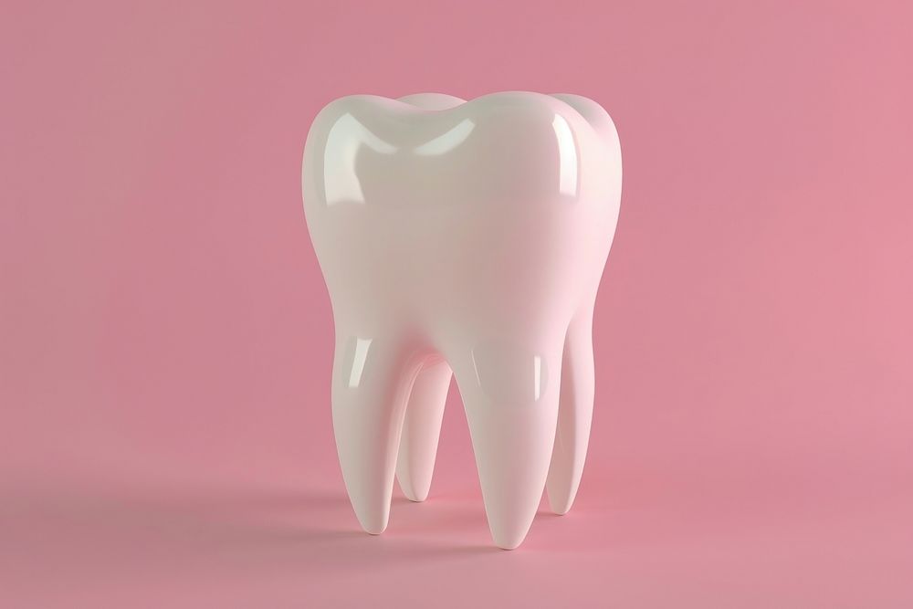 Simple 3D of a large tooth investment toothbrush figurine.