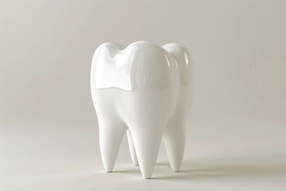 Simple 3D of a large tooth white art toothbrush.