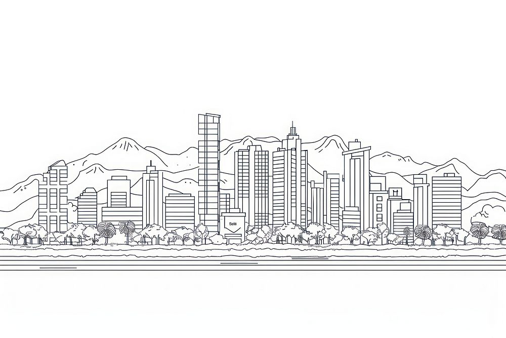 Single continuous line drawing Tegucigalpa skyline city illustrated jacuzzi.