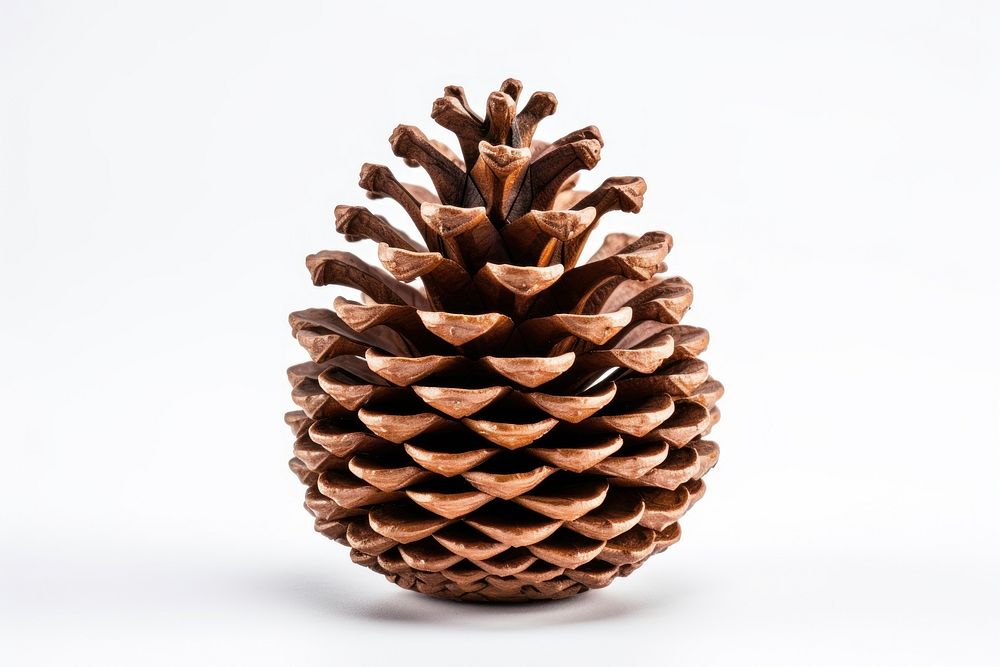 A pinecone for Christmas tree decoration plant white background pineapple.