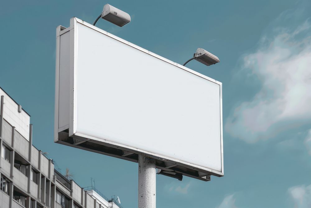 A sign billoard mockup billboard advertisement architecture.