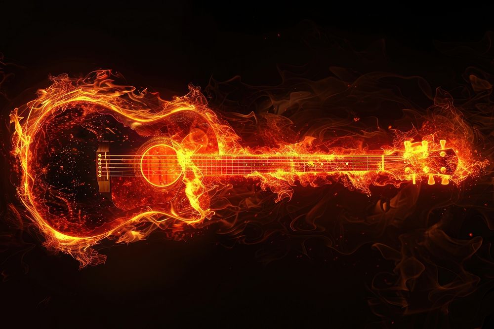 Guitar fire flame backgrounds light black background.