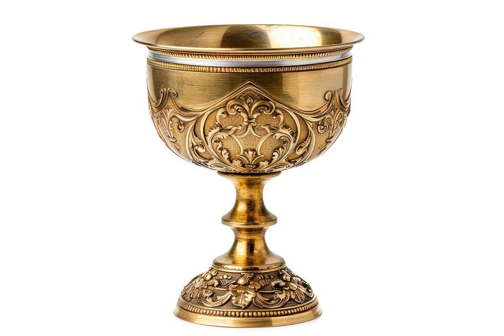 Holy chalice goblet bronze glass.