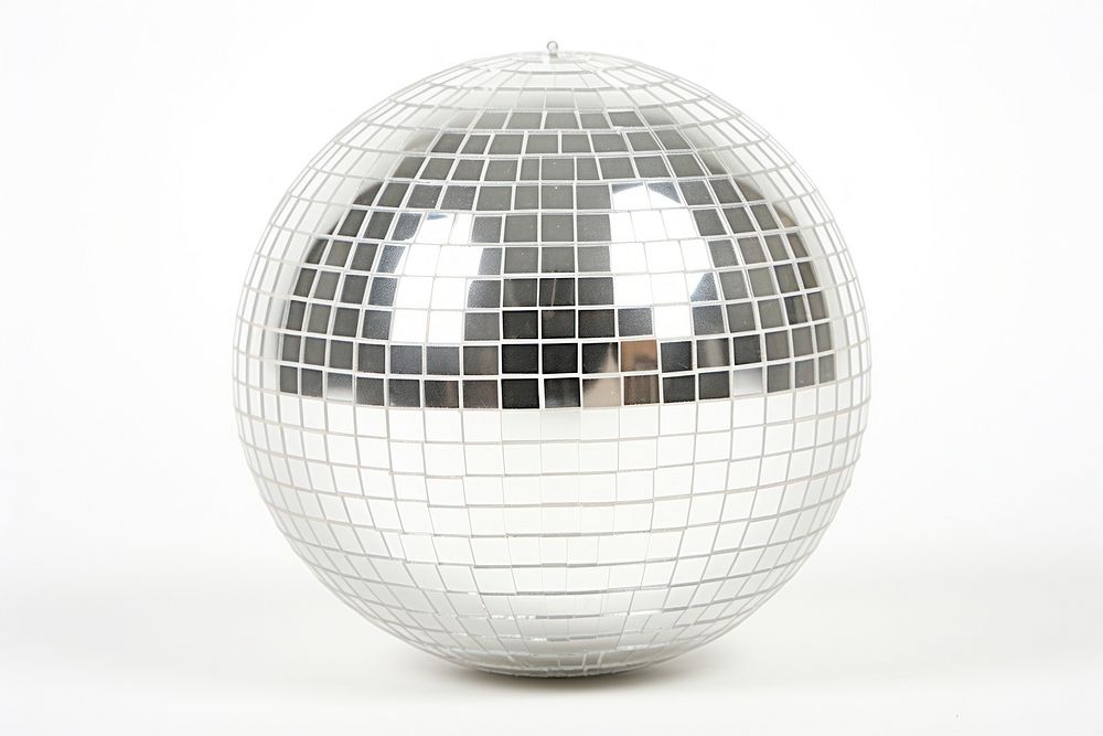 Silver disco mirror ball sphere silver photo.
