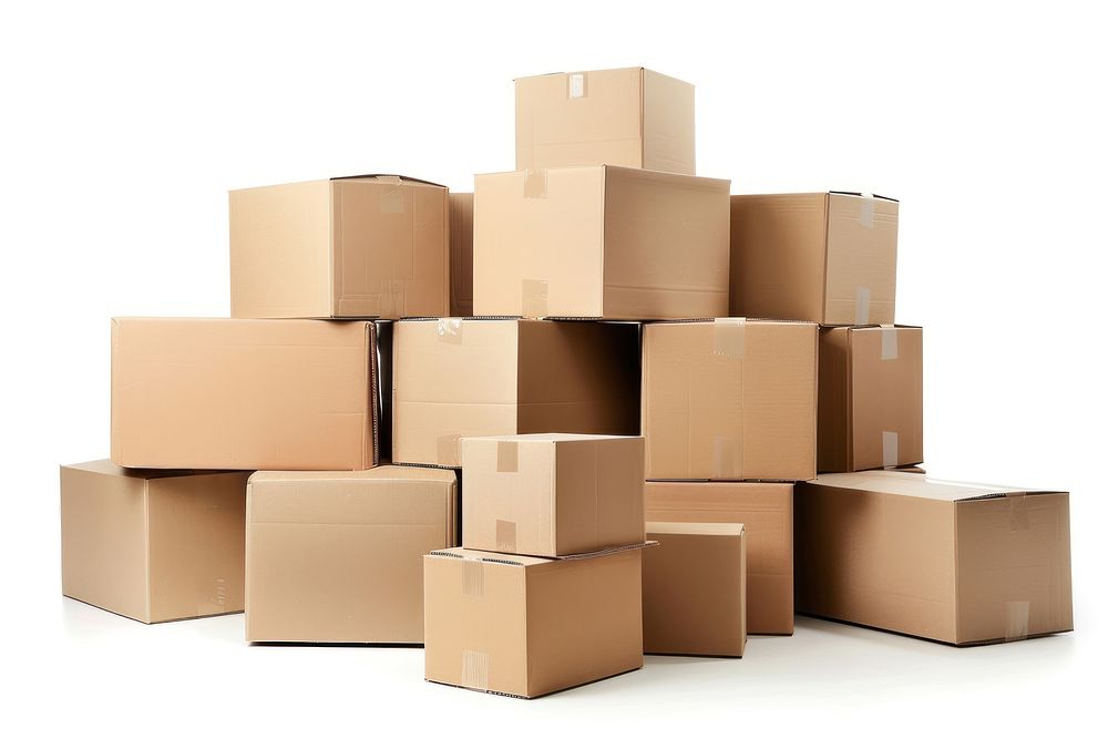 Stacked moving boxes backgrounds cardboard carton.