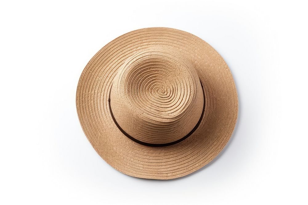 Straw hat white background sombrero headwear.