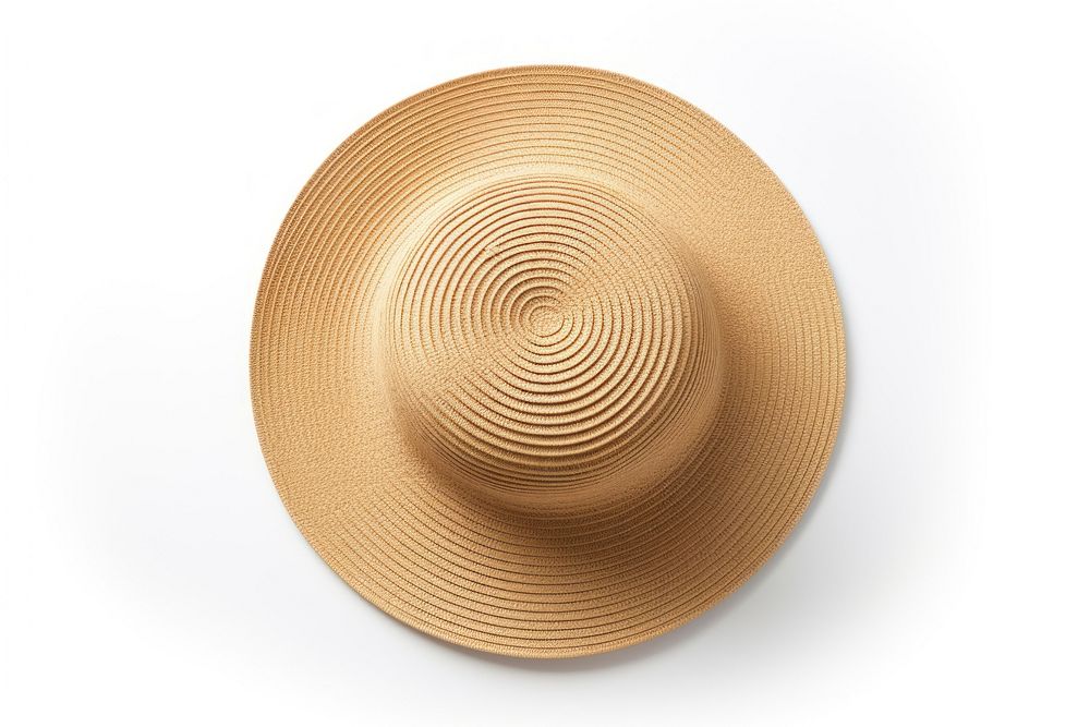 Straw hat white background simplicity sombrero.