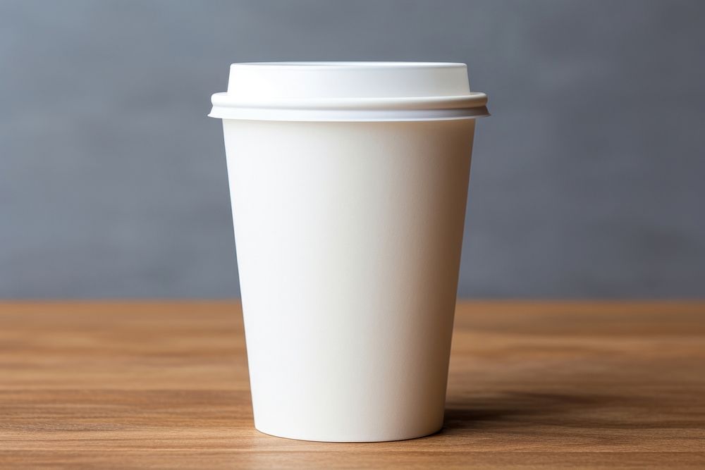 White paper cup coffee drink mug.
