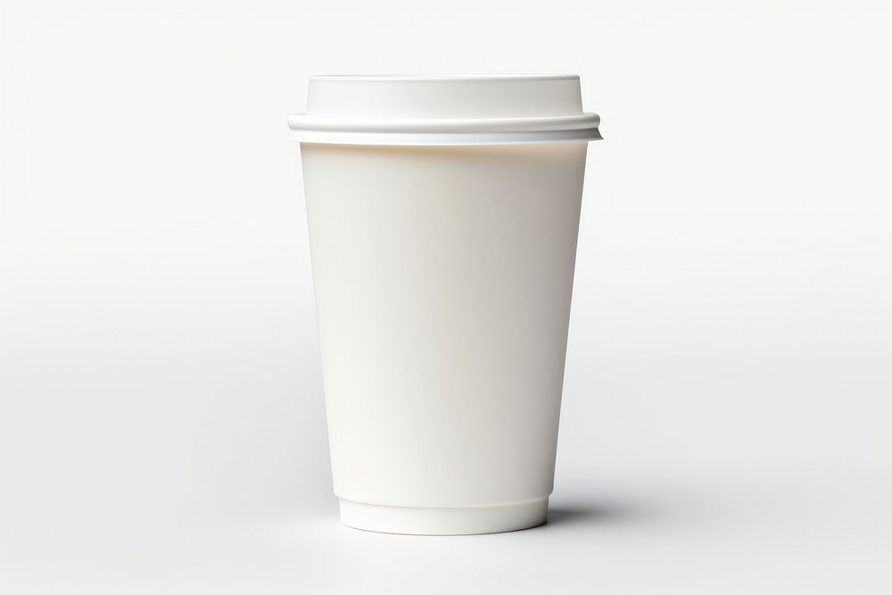 White paper cup coffee drink mug.
