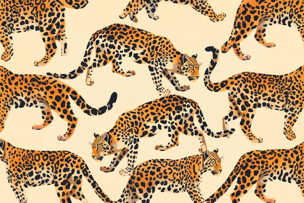 Vector illustration Leopard pattern leopard backgrounds wildlife.