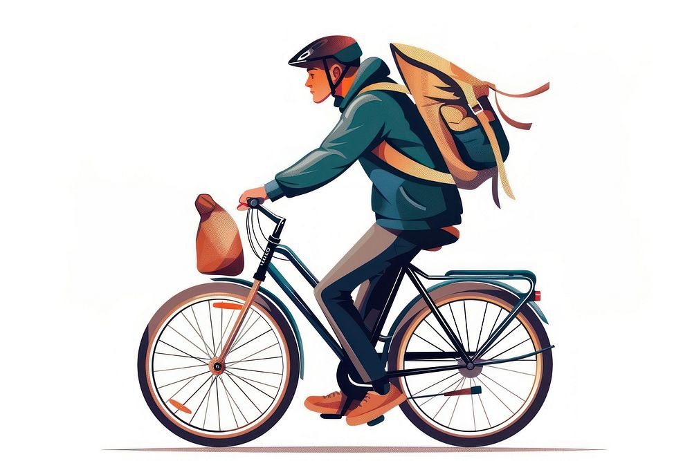 Vector illustration Online delivery service bicycle vehicle cycling.