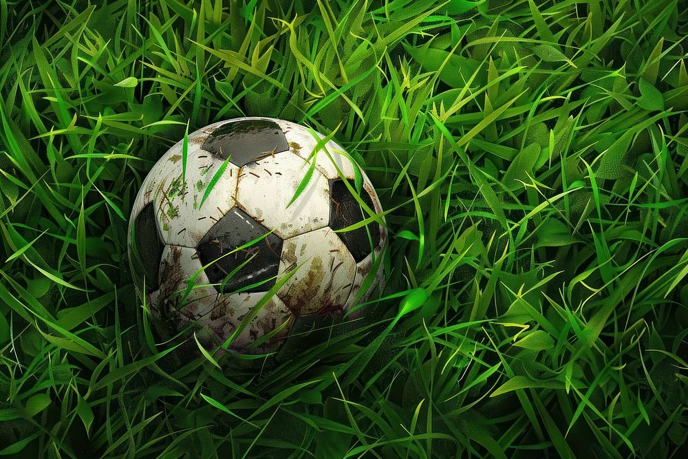 Vector realistic textured grass football sports backgrounds outdoors.
