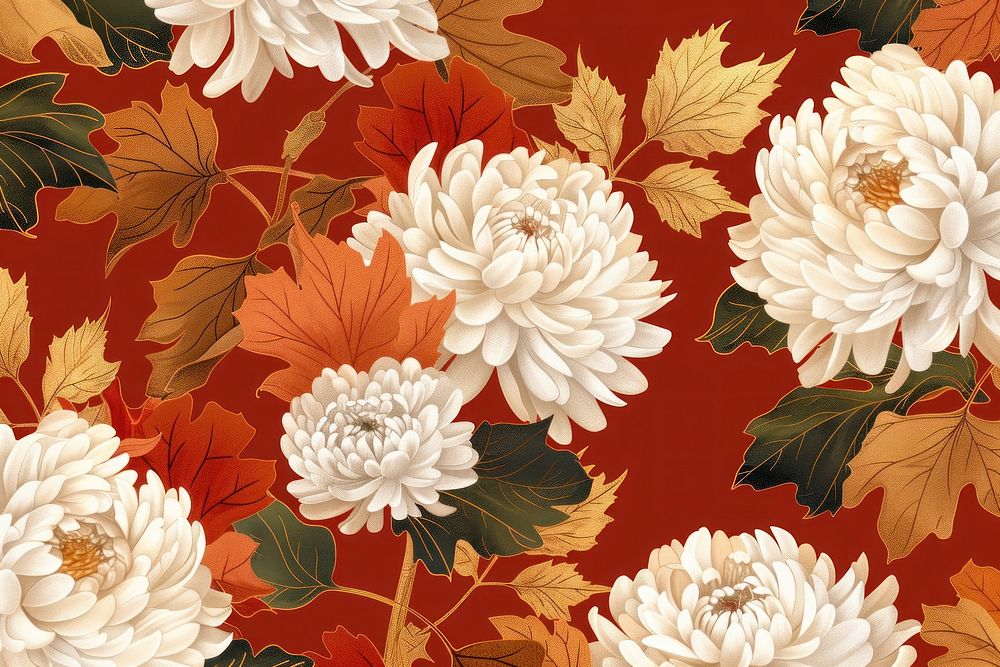 Flower chrysanthemum pattern backgrounds chrysanths.