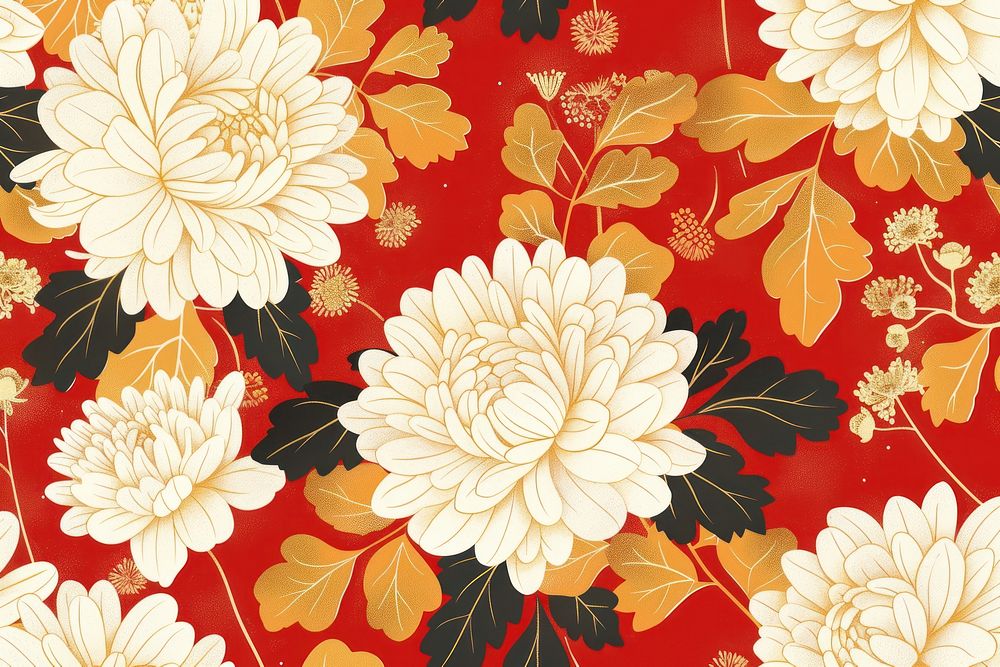 Flower chrysanthemum pattern backgrounds wallpaper.