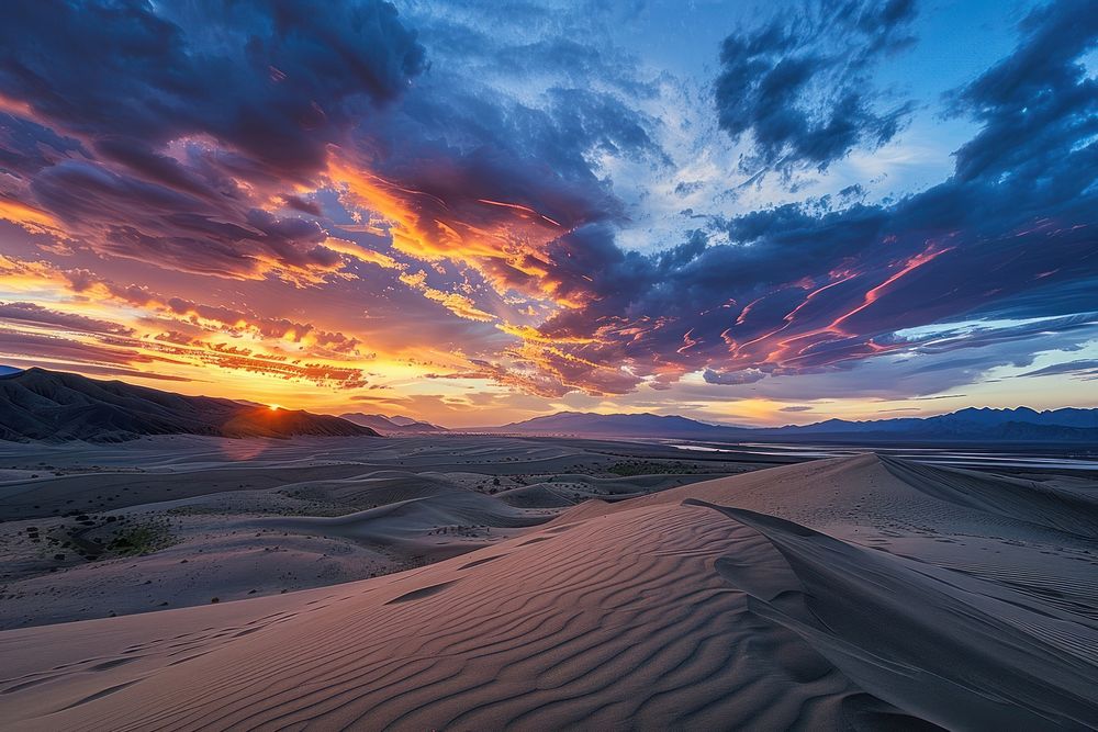 Beautiful desert landscape outdoors horizon nature.