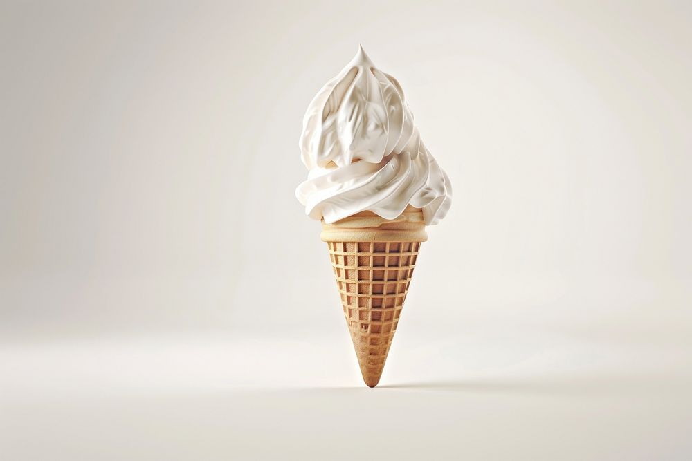 3D render of ice cream cone dessert food simplicity.
