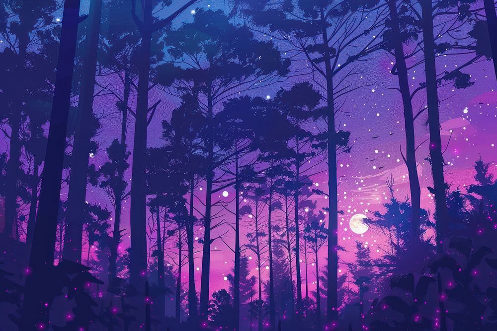 Beautiful Forest forest purple backgrounds.